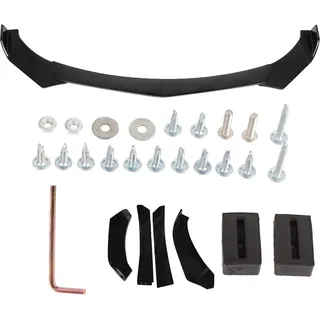 Frontstoßstangenlippe, Frontstoßstangenlippe Splitte Body Kit Spoiler Glänzend Schwarz Universell Passend für