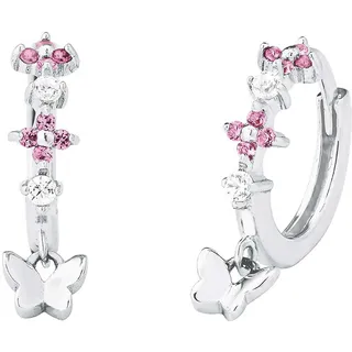 Prinzessin Lillifee Paar Creolen »Schmetterlinge« mit Zirkonia (synth.), rosa