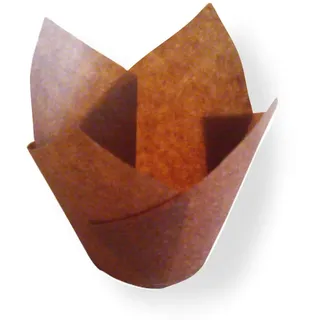 García de Pou 200 Stück – Muffin-Cups Tulpe 50 g/m2, 15 x 15 cm, braun, ölbeständig