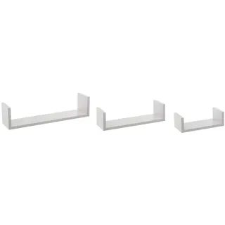 Five Wandregal 3er Weiß