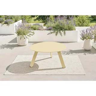Ambia Garden Loungetisch , Beige , Metall , organisch , eckig , 55x46x28 cm , gastro- und objekttauglich , Gartenmöbel, Gartentische