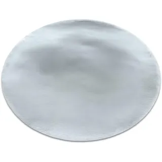 rugsX Teppich Teddy New 160 cm , Silberfarben , Textil , Rund , 160x160 cm , Teppiche und Böden, Teppiche