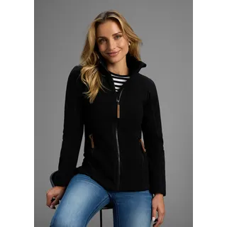 Fleecejacke POLARINO, Damen, Gr. 42, schwarz, Fleece, Obermaterial: 100% Polyester, paspeliert, Jacken Fleecejacke, für kalte Tage, aus Fleece, lässiger Look, Topseller