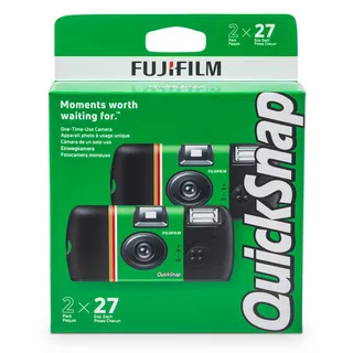 Fujifilm QuickSnap Einwegkamera mit Blitz ISO 400 | Analoge 35mm Einmalkamera für Hochzeiten, Partys und Reisen – Sofort Einsatzbereit | 27 Aufnahmen, 2er Pack
