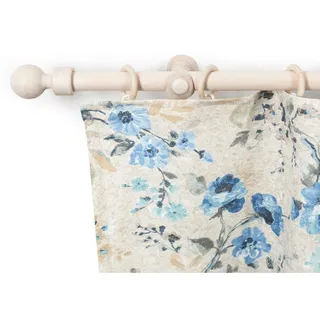 Gardinenstange SN DECO GROUP "Giro" Gr. 5, weiß (weiß antikfarben), L:200cm, Holzwerkstoff, Gardinenstangen, Gardinenstange, 28 mm, Holz, verschiedenen Längen und Farbe, Komplettset