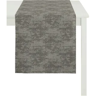 Tischläufer APELT "2914 Loft Style", grau (anthrazit), B:48cm L:140cm, Polyester, Viskose, Tischdecken, Tischläufer