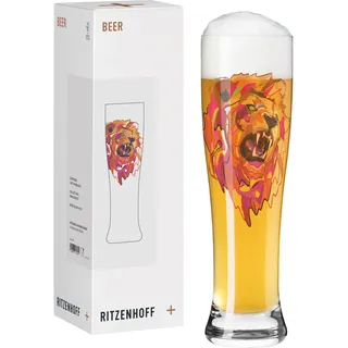 RITZENHOFF 3481918 Weizenglas 600 ml - Serie Brauchzeit Weizen - Motiv Löwe