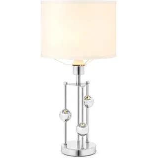 Costway Nachttischlampe Silber 2 St.