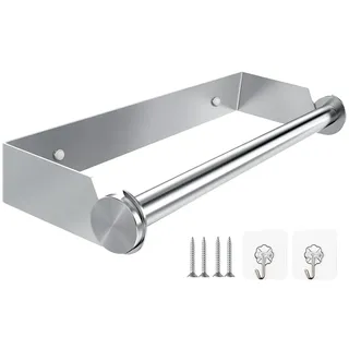 Kellegour Küchenrollenhalter Wand,28cm Papierrollenhalter Edelstahl Wandmontage,Küchenpapierhalter Wandmontage,Küchenrollenhalter Edelstahl Wandmontage für Küche,Bad,Abstellraum