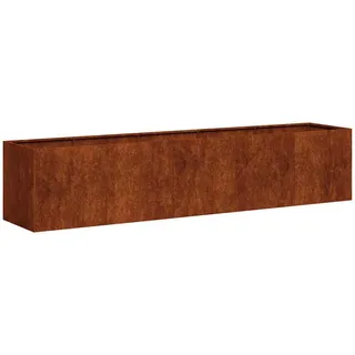 vidaXL Pflanzkübel Rostig 200/40/40 Cm Wetterfester Stahl , Rostfarben , Metall , Rechteckig , 40x40x200 cm , Gartenzubehör, Hochbeete
