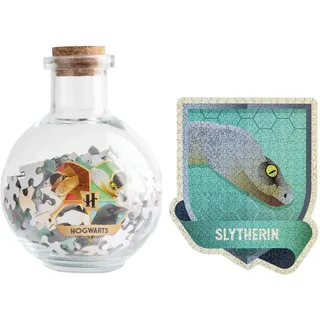 Grupo Erik Erik Harry Potter Puzzle Slytherine Hogwarts Haus – Sammler Puzzle 322 Teile in Zaubertrinkflasche - Offizieller Harry Potter Fanartikel Geschenke