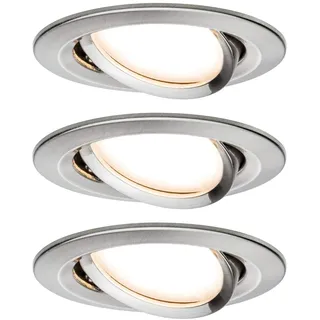 Paulmann Coin Slim 3er Set rund dimmbar 3x6,8W 2700K 230V Aluminium