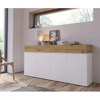 Home Affaire Rimini 179,8 x 85,7 x 40 cm Braun / Weiß