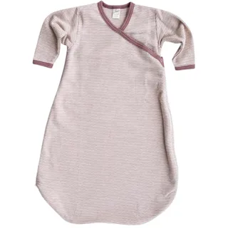 Lilano, Wickelsack Ringel, 70% Wolle (kbT), 30% Seide, 210 gr./m2 (Mauve/Natur, 74-80)