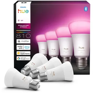 Philips LED-Birne 6W E27 810 lm warmweiß 4 St.