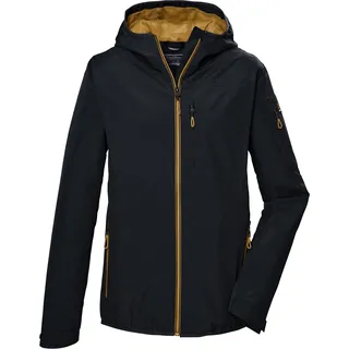KILLTEC Herren Funktionsjacke/leichte Regenjacke mit Kapuze, packbar KOS 110 MN JCKT, schwarz blau, M, 42956-000