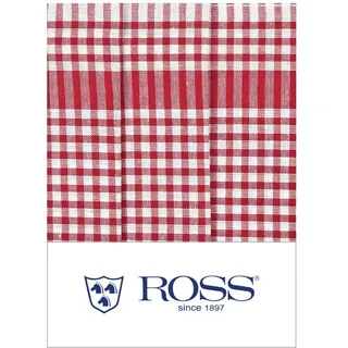 Ross 3er Pack Baumwoll-Geschirrtücher Bauernkaro rot, 50x70 cm