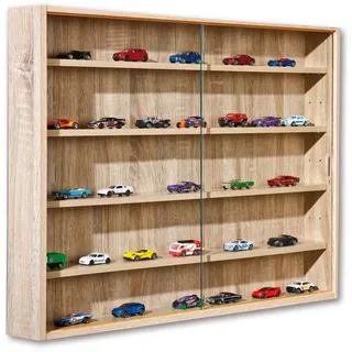 ebuy24 Vitrinenschrank Eiche Dekor , Eiche Wotan , Holzwerkstoff , 80x60x10 cm , Esszimmer, Vitrinen, Vitrinenschränke