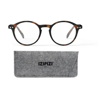 IZIPIZI Reading Shape D Tortoise Lesebrille für Altersweitsichtige in runder, zeitloser Form, universelles Unisex-Modell, Dioptrie: + 2.0, LMSDC02_20