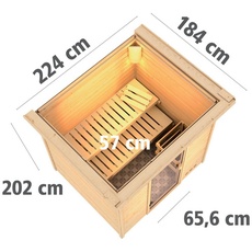 Bild von Sauna Anja Fronteinstieg, 9 kW integr. Steuerung