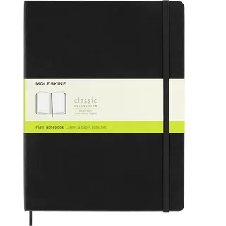 Moleskine Notizbuch Klassisches Blanko Extra Groß 19 x 25 cm Schwarz