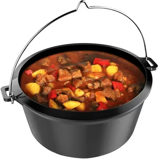 tepro Grillzubehör Guss-Dutch-Oven-Einleger, Rost-in-Rost System rund 57 cm Ø Schwarz