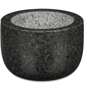 Relaxdays Granit Mörser mit Stößel Ø 8,5 cm 100 ml grau