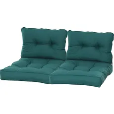 Bild von Palettenkissen-Set, smarags, bestehend aus 2X Sitz- und 2X Rückenkissen