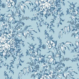 Laura Ashley Vliestapete Picardie Blue Sky 10,05 x 0,52 m