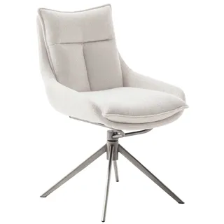 MCA PARKER 4 Fuß Stuhl Edelstahl/Stoffbezug 360° drehbar