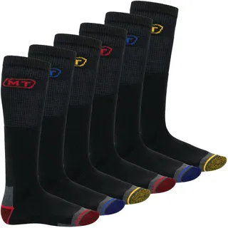 MT Herren Arbeits- und Freizeitsocken (6 Paar) Robuste Work Kniestrümpfe - Schwarz 43-46