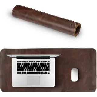 Londo Echtleder Mauspad, Multifunktionale Schreibtischunterlage – Extra Groß, rutschfeste Unterseite, Glatte Oberfläche