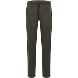 Sweathose BUGATTI, Herren, Gr. XXL, Normalgrößen, grün (oliv), 67% Baumwolle, 33% Polyester, unifarben, normal, Hosen Sweathose, mit Leistentaschen