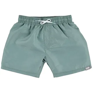 Sterntaler Badeshorts Uni – UV-Schutz 50+ Schwimmhose – Jungen Beachwear schnelltrocknend – Baby Badehose mit Windeleinsatz bis Größe 86/92 und verstellbarem Kordelzug im Bund – mattgrün, Größe 116