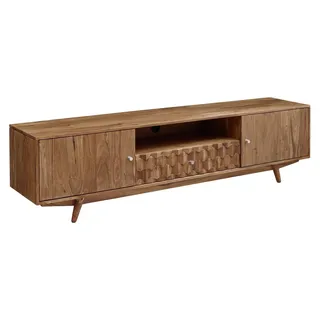 MASSIVMOEBEL24.DE TV-Board 188x40x48 Akazie natur lackiert MOSAYK #105
