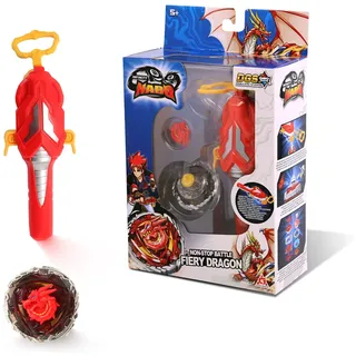 Infinity Nado Kreisel für Kinder Metall Spielzeug Jungen, Battle Tops Kreisel Launcher Spielzeug, Spinning Tops Jungen ab 5 6 7 8 9 10 11 12 Jahre, Non-Stop Battle Fiery Dragon