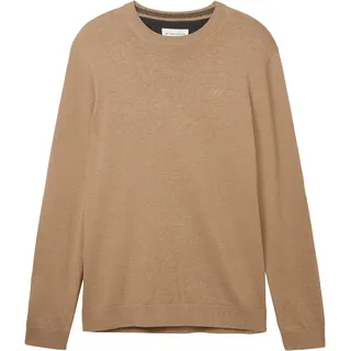 Tom Tailor 1038426 Basic Knit Pullover Hazel Brown Melange M