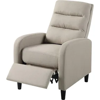 Atlantic Home Collection Relaxsessel Tiago Polyester 69 x 102 x 90 cm Beige mit Relaxfunktion