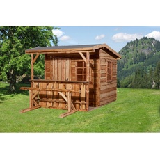 Bild Gartenhaus 820 A 2,40 x 1,80 m natur inkl. Theke und Sitzgelegenheit