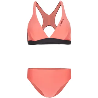 O'Neill Damen Hyperfreak Bikini Set, 44022 Georgia Peach Colour Block, Regular