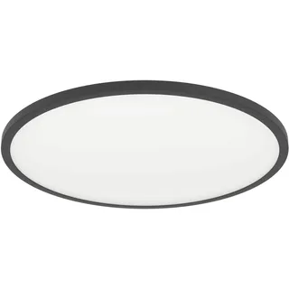 EGLO Deckenleuchte "Sarsina-Z Deckenlampe, ZigBee 3.0, Deckenlampe, Metall, Flurlampe", schwarz, 1, Ø 60cm H: 5,2cm, 1 Stk., Leuchten, Wand-/Deckenleuchte - H5,2 x Ø60 cm - schwarz - 41W inkl., Deckenleuchte
