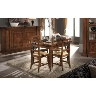 Esszimer Set Esstisch 4x Stuhl JVmoebel - Braun