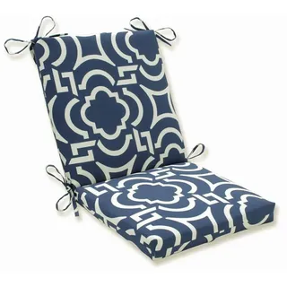 Pillow Perfect Outdoor/Indoor Carmody Navy Eckstuhlkissen, quadratisch, Polyester, blau, 36.5" x 18"