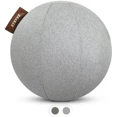 STRYVE Active Ball Wollfilz 70 cm Light Grey, innovativer Sitzball mit Filzbezug, Alternative zum Bürostuhl, inkl. Luftpumpe