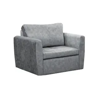 Schlafsessel, Mini Sofa mit Schlaffunktion und Bettkasten, Couch für Wohnzimmer, Schlafsofa Federkern Sofagarnitur Polstersofa Wohnlandschaft mit Bettfunktion - Sara Lux 80 (Hellgrau) - Hellgrau