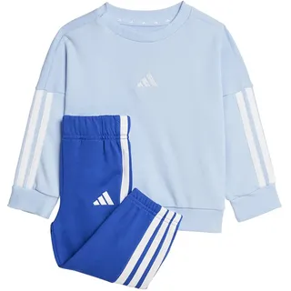 Adidas Essentials 3 Stripes Joggers Set - Glow Blue / White - 3-4 Jahre