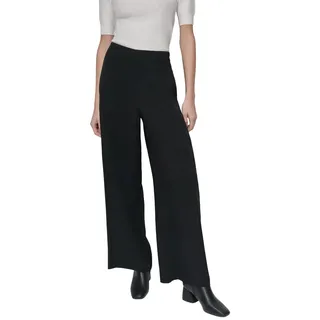 DKNY,Women's Pull ON Wide Leg Twill Pant, Black,M