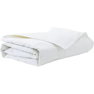 vidaXL Sommerdecke 155 x 220 cm Sommer Feder Weiß Atmungsaktiv - Weiß