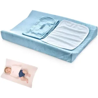 BabyJem 1112192 Wickelunterlage mit Puckfunktion, blau, 1 stück
