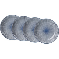 Bild Suppenteller Royal Makoto, 4-teilig, 20,5 cm Durchmesser, Porzellangeschirr, Blau-Weiß, 20.50 x 20.50 x 4.50 cm